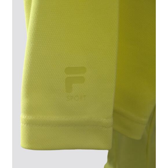 NEW FILA Mens 100% Polyester Yellow Golf Polo Shirt Size Small 40 - Picture 5 of 7
